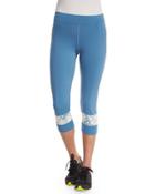 Run Cropped Leggings, Chino Blue