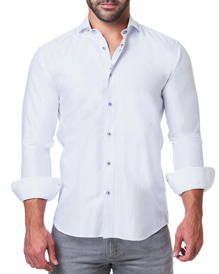 Men's Einstein Ripple White Shaped-fit