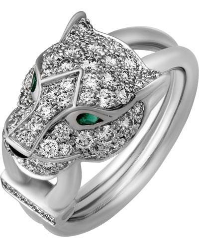 18k Panthere Pave Diamond Ring,