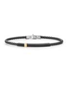 Men's Thin Cable Bangle Bracelet