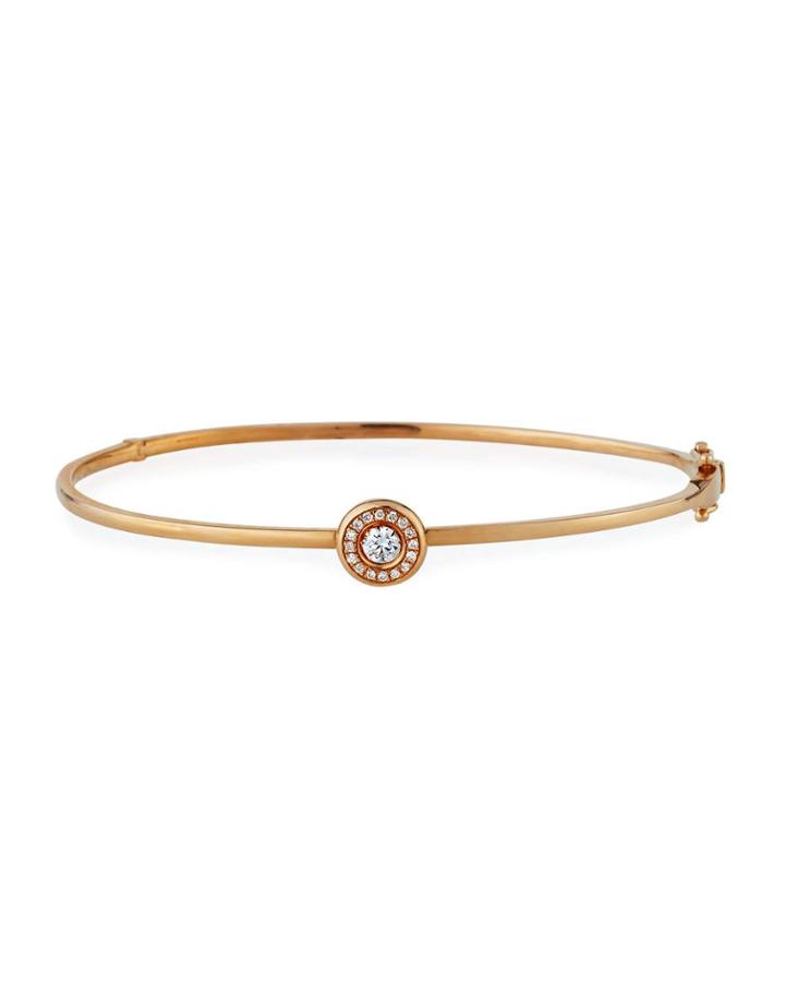 18k Rose Gold Diamond-station Bangle