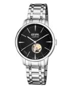 Men's 34mm Automatic Mulberry Bracelet Watch, Black/steel