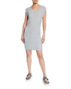 Scoop-neck Ruched-side