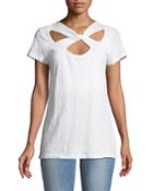 Twist-neck Short-sleeve Tee