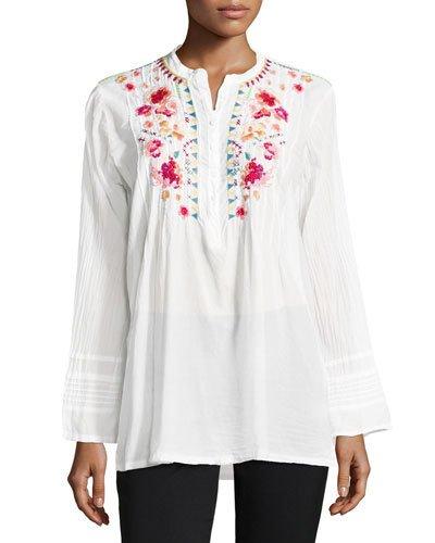 Sable Embroidered Tunic, White