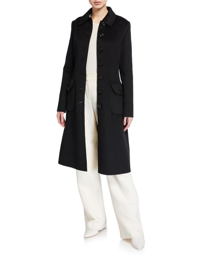 Wool-blend Princess Coat
