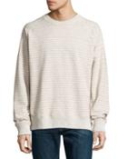 Aaron Cotton Striped Sweatshirt, Beige
