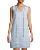 V-neck Windowpane