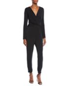 Wrapped-front Matte-jersey Jumpsuit