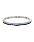 18k White Gold Diamond & Blue Sapphire Bracelet
