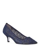 Lois Nique Lace Kitten-heel Pumps
