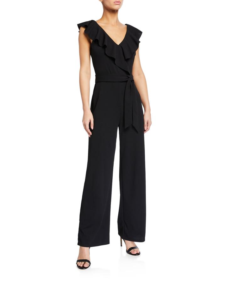 Ruffle Tie Waist Jumpsuit