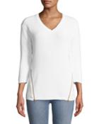 Shaker-knit Zip-side