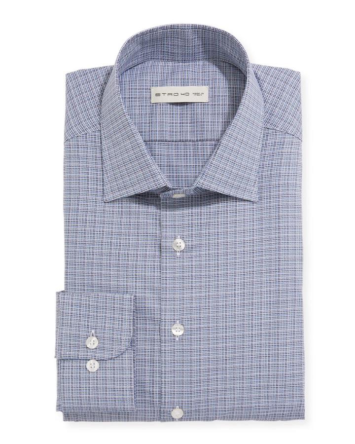 Men's Woven Check Dress