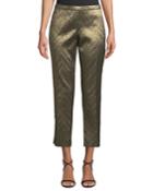 Osmond Metallic-brocade Ankle-length Pants
