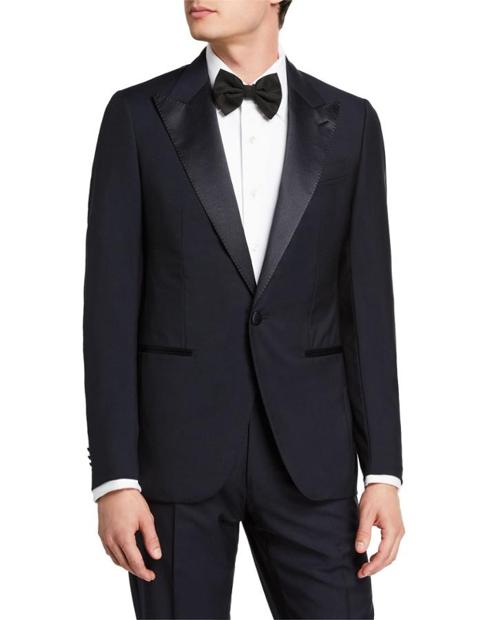 Men's Solid Wool-blend Two-piece
