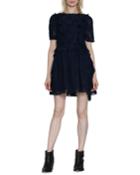 Fae Ruffle Velvet Burnout Fit-and-flare