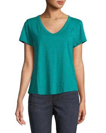 Short-sleeve Organic Cotton V-neck