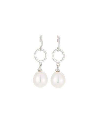 14k Dangle Freshwater Pearl Earrings