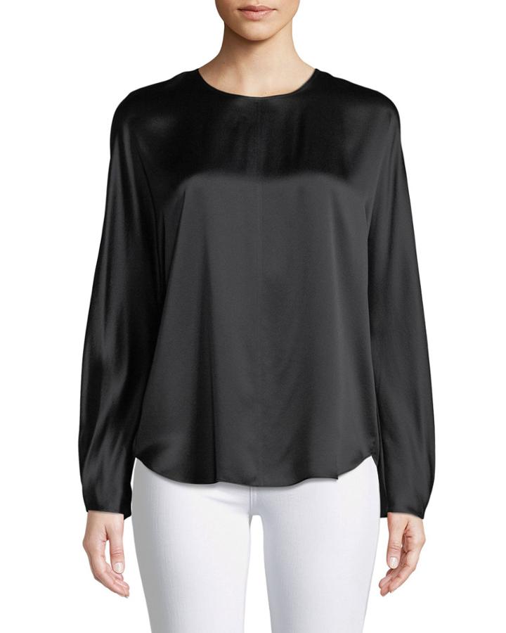 Slit-back Long-sleeve