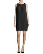 Knife-pleated Knee-length Dress
