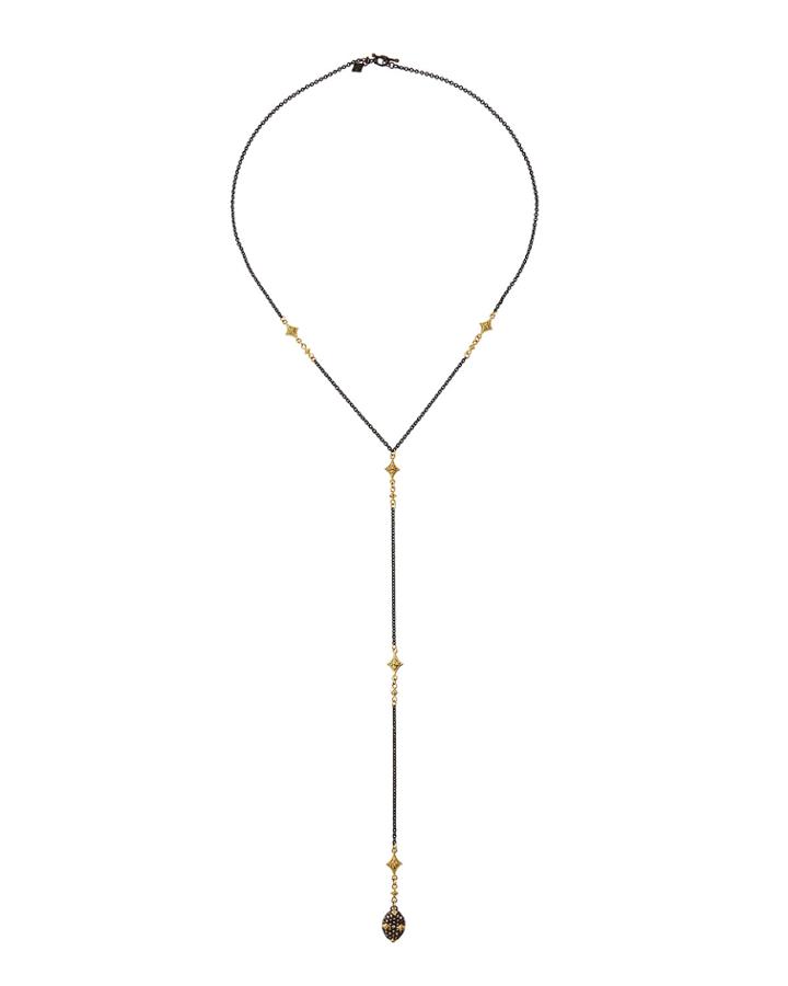 Old World Diamond Y-drop Necklace