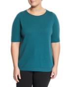 Sequin-trim Cashmere Tee,