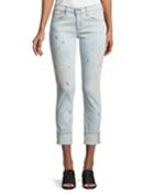 Ankle Dre Splattered Cropped Jeans