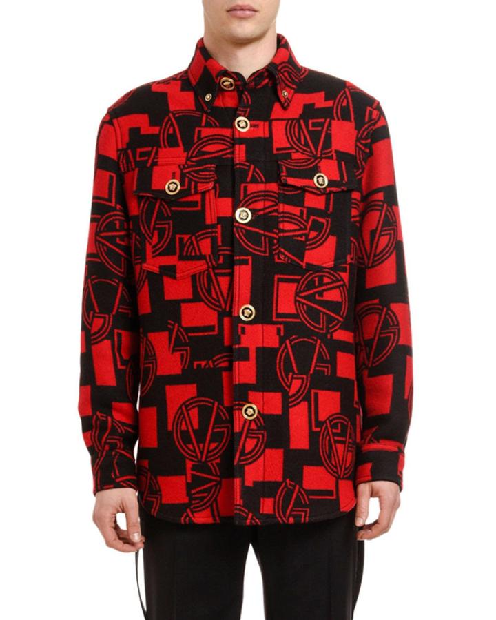 Men's Gv Logo Medusa-button