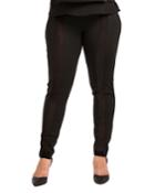 Plus Size Cindy Ponte Pant With Georgette Insets