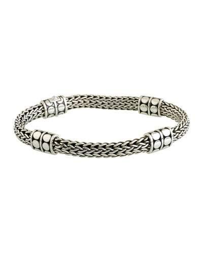 Dot Four-station Medium Silver Bracelet