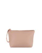 Small Ring-handle Leather Clutch Bag