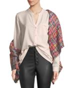 Textured Plaid Fringe