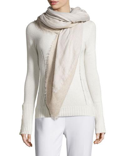 Wool/silk Contrast-border