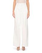 Wide-leg High-waist Napa Leather Pants W/ Pleats