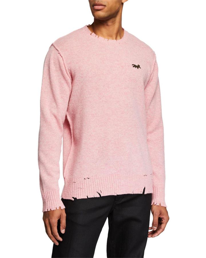 Men's Distressed Crewneck