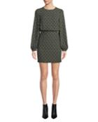 The Rivera Polka Dot Long-sleeve Dress