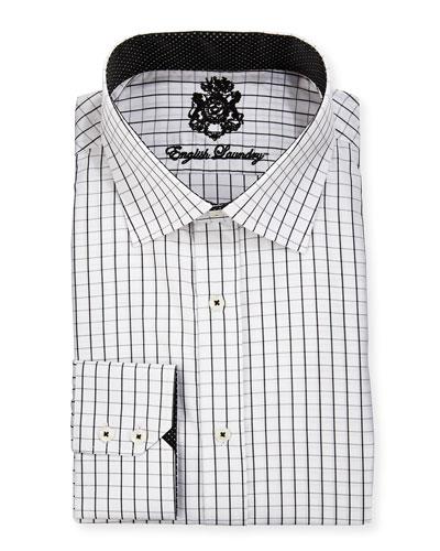 Check Long-sleeve Dress