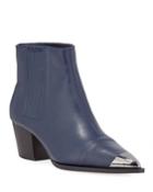 Blythe Western Leather Ankle Booties