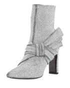 Helin Metallic Stretch-knit Bootie