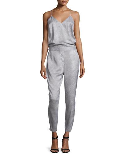 Sleeveless Slim-leg Jumpsuit,