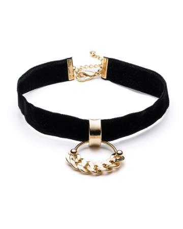 Domini Black Velvet Choker Necklace