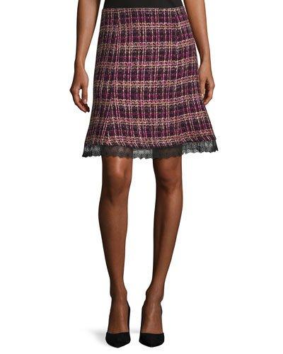Boucl&eacute; Flounce Skirt,