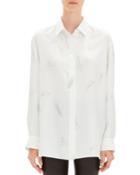 Abstract Printed Silk Twill Button-down