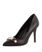 Leather Platform Pump With