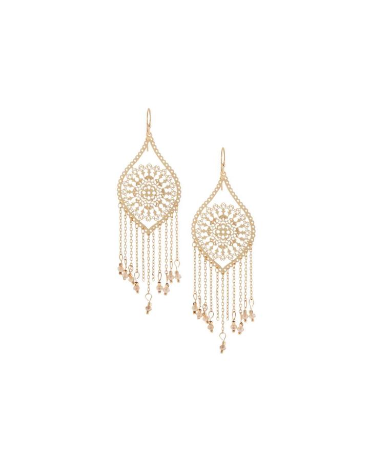 Filigree Fringe Drop Earrings