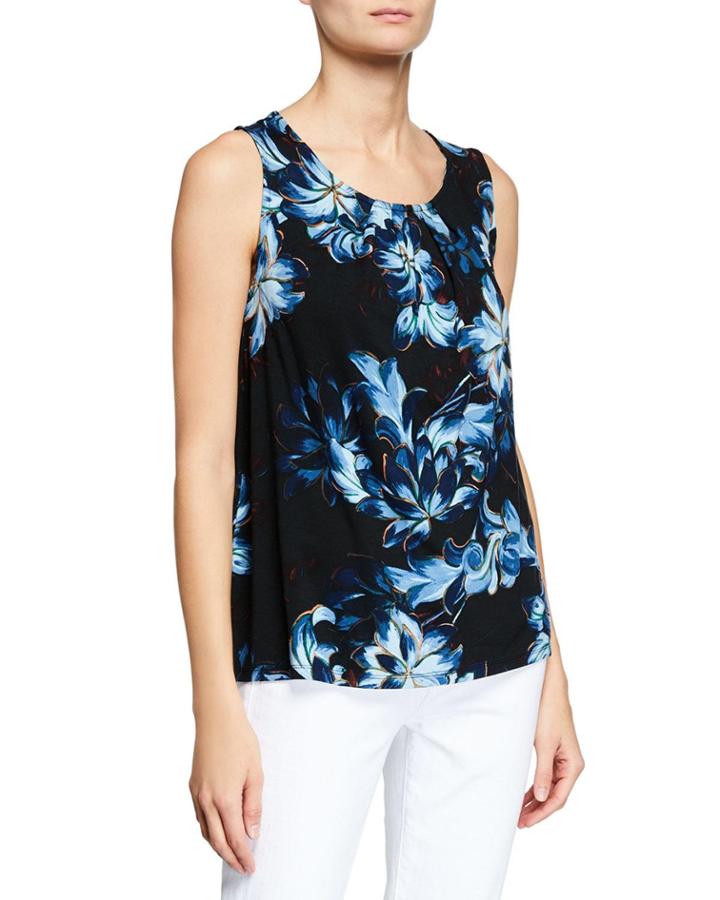 Floral-print Hi-low Top