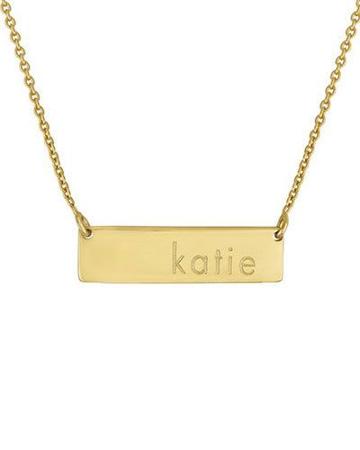 Golden Name Bar Necklace