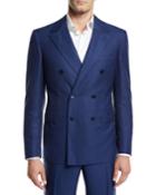 Men's Solid Woven Double-breasted