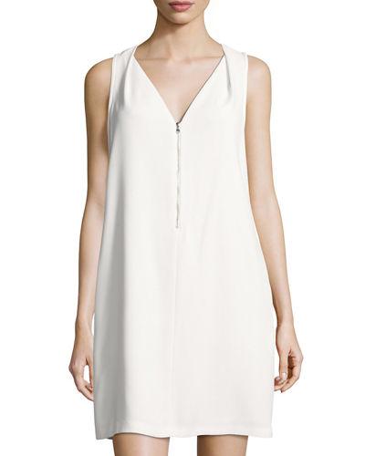 Banning Zip-front Crepe Dress